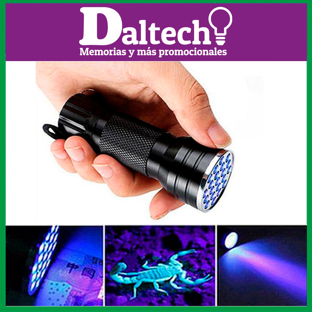 LD614 LINTERNA UV CON 21 LEDS - Daltech Memorias y más promocionales