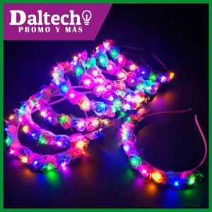 LD723 Diadema con Rosas Led </br>(Precio a partir de 100 Pzs) </br>