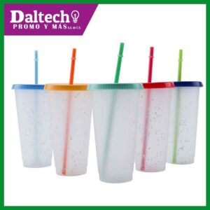 LD527 Vaso de Plástico Glitter 700 ml <br> Precio a partir de 100 pzas </br>