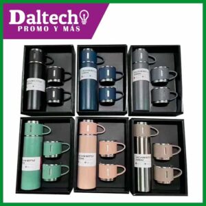 LD509 TERMO CON SET DE 3 TAZAS <br> Precio Mayoreo 100 pzas </br>
